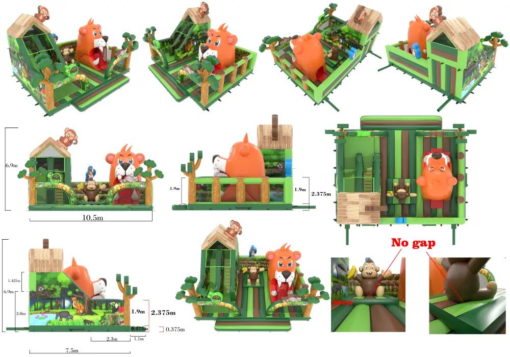 Nafukovací skluzavka Prales