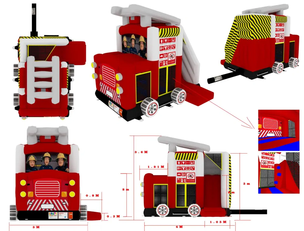 Nafukovací kombo Hasičský vůz