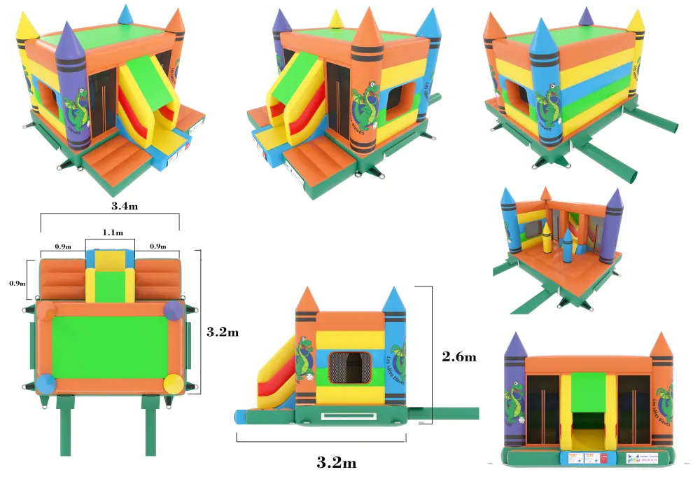 Nafukovací kombo Pastelky 3