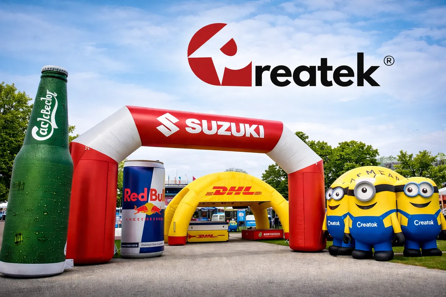 Profesionální nafukovací reklama Reatek pro eventy, promo akce a zviditelnění značky